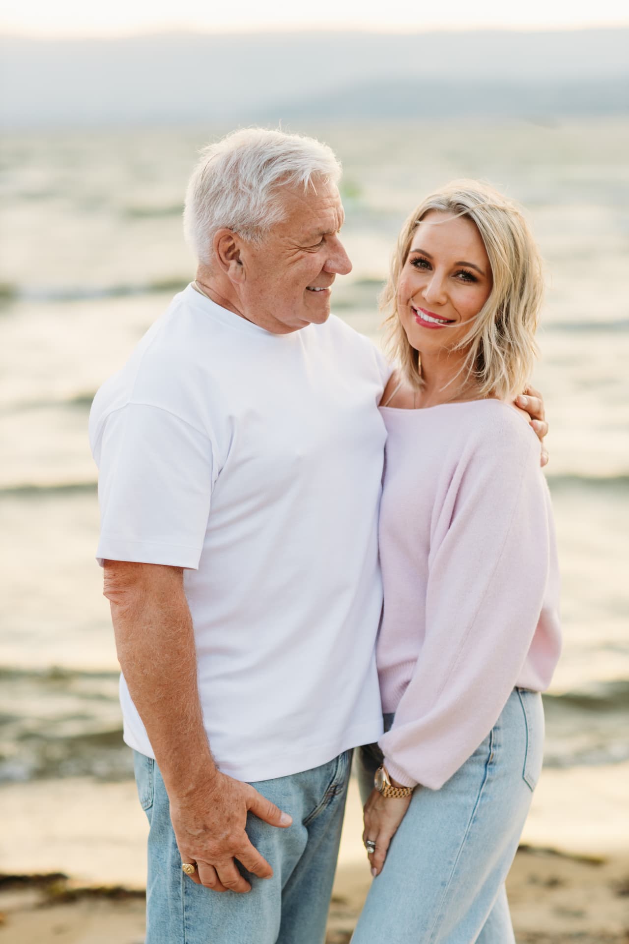 Tara and Phillip Oldridge together by the water