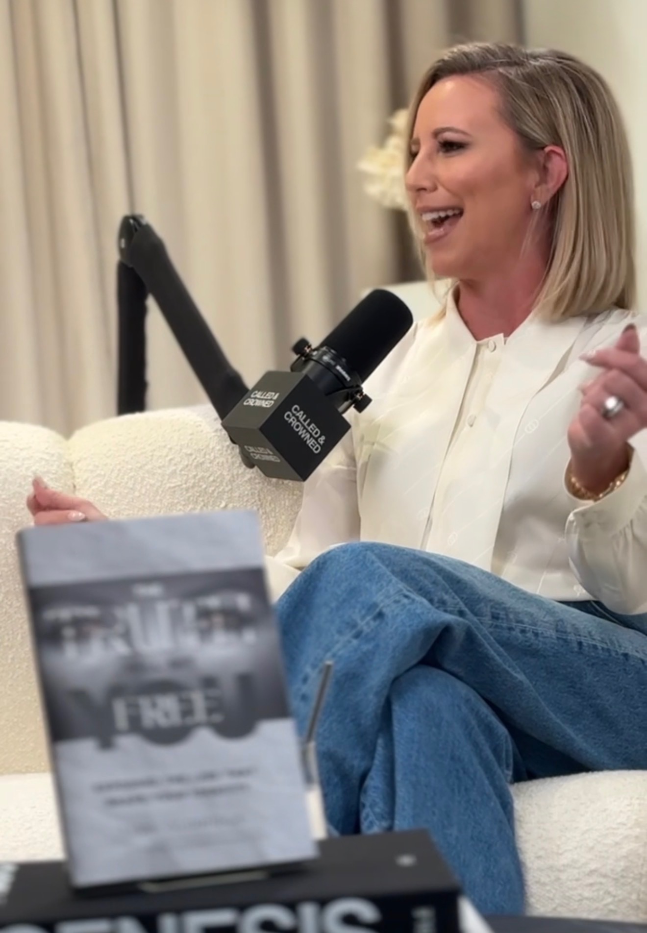 Tara Oldridge during a podcast interview